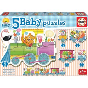 Educa gyerek puzzle Állatok a vonaton Baby 17142